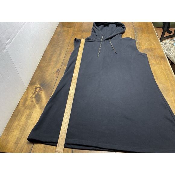 Queen of Sparkles Black Pink Beaded Sleeveless Hoodie Dress Size Large - Picture 2 of 11